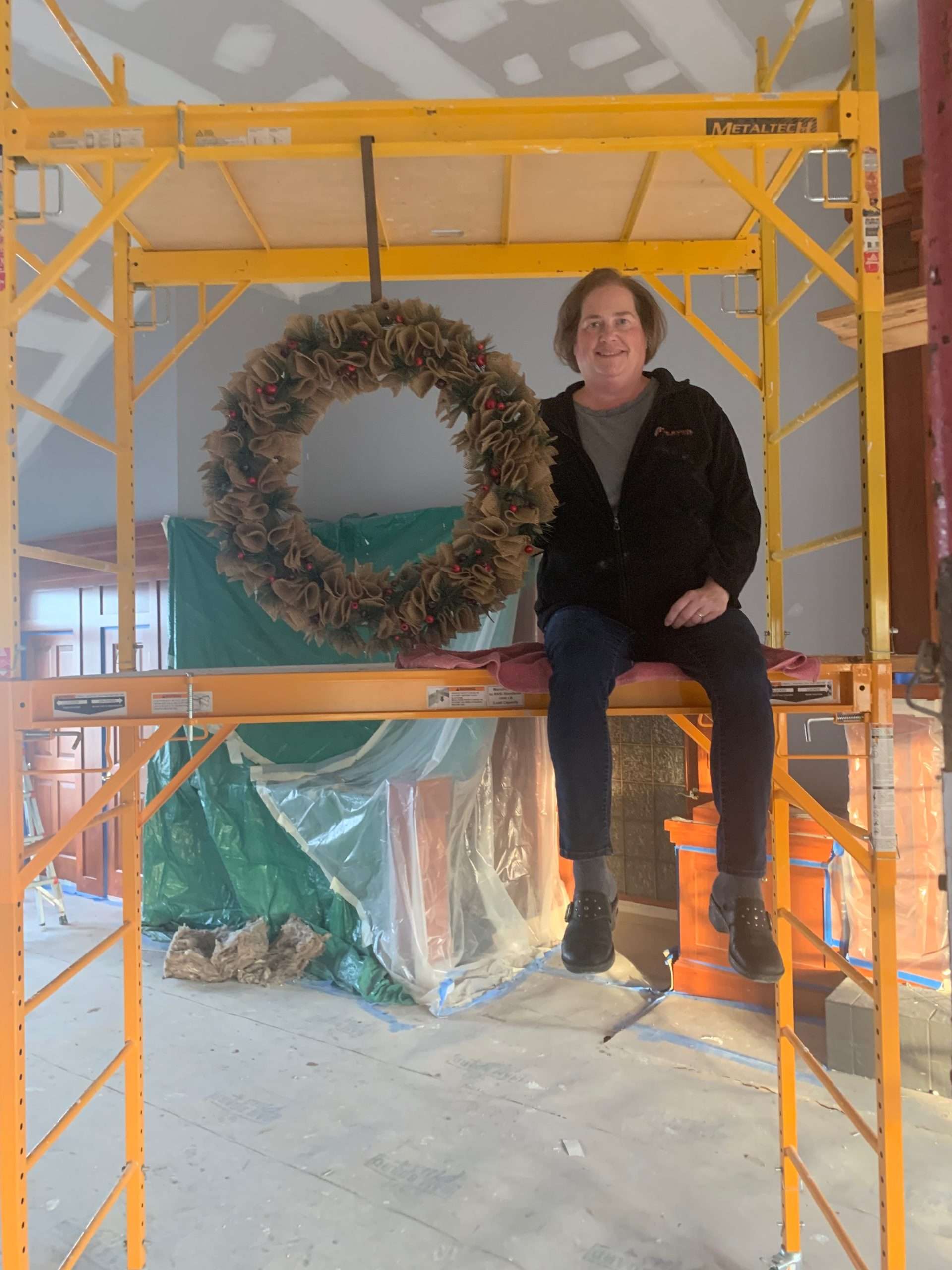 Mary Rodman, Christian Author & Speaker during a remodel project at their home. Christmas 2019.